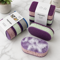 High Density Kitchen Cleaning Sponges Thick Absorbent Dishwashing Scrub Pads