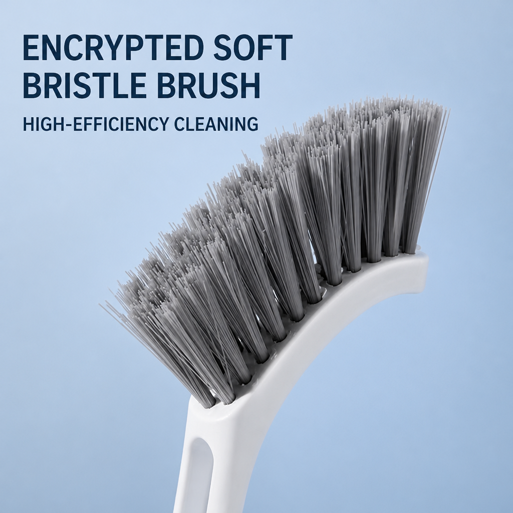 Multi Purpose Crevice Cleaning Brush Narrow Gap Scrubber with Dense Bristles