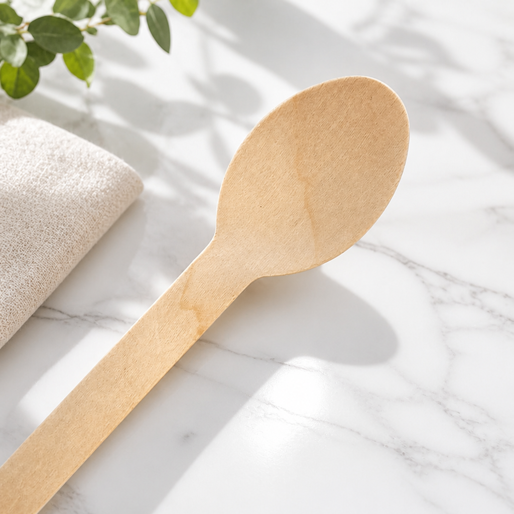 Disposable Wooden Spoons Biodegradable Cutlery