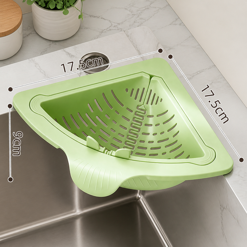 Magnetic Triangle Sink Strainer Basket for Kitchen Drainage