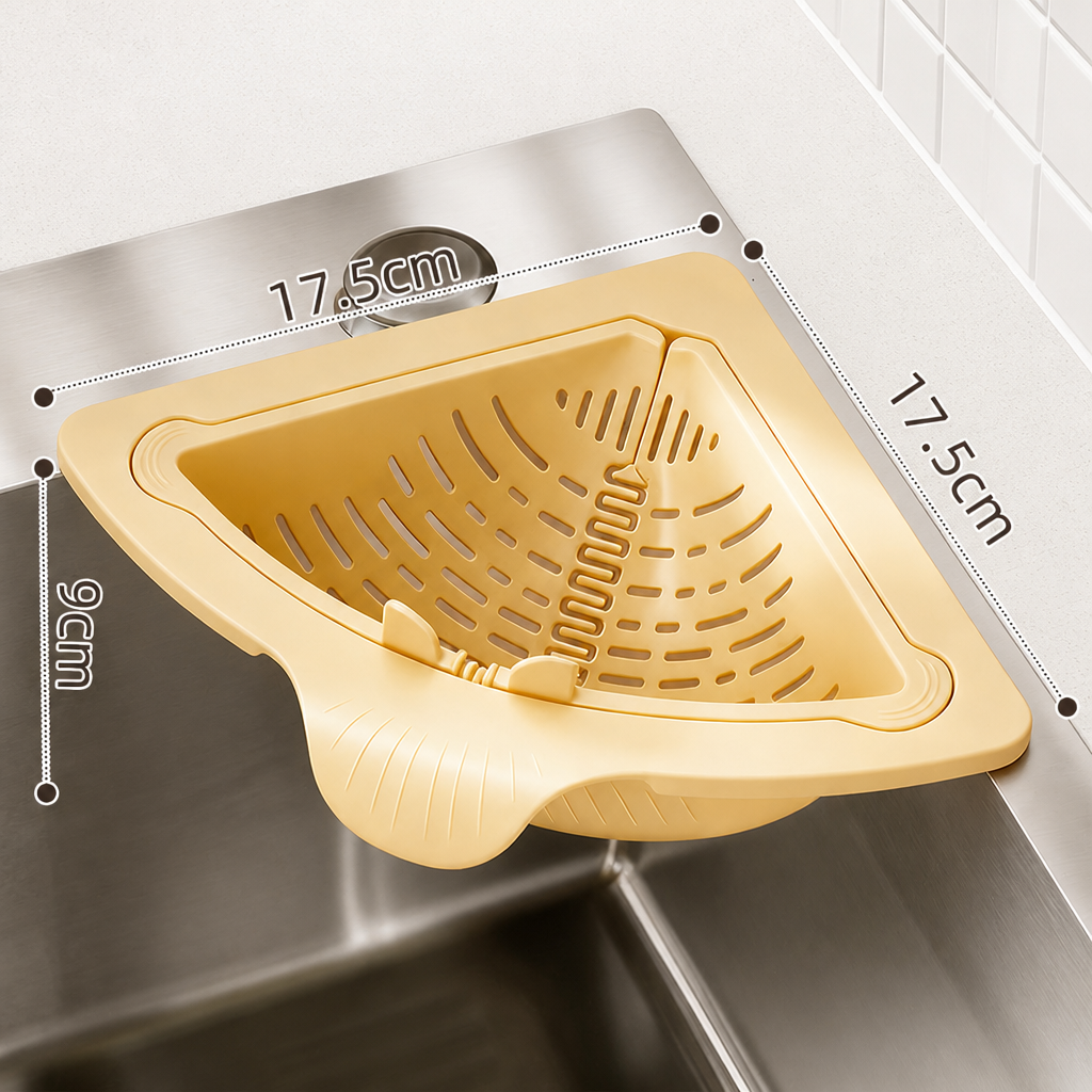 Magnetic Triangle Sink Strainer Basket for Kitchen Drainage