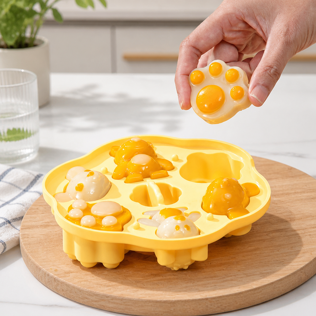 Cute Cat Paw Silicone Cake Mold for Baking and Steamed Desserts