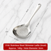 Stainless Steel Fine Mesh Skimmer Spoon for Cooking and Straining