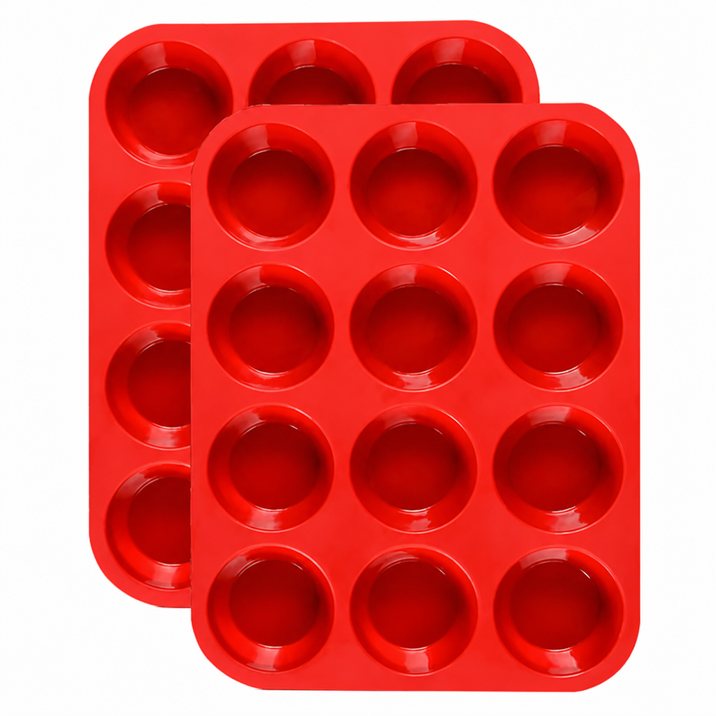 12 Cavity Silicone Bread Baking Mold for Mini Cakes and Pastries