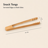 Natural Bamboo Food Tongs