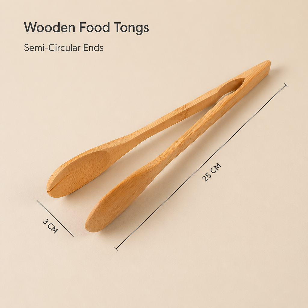Natural Bamboo Food Tongs