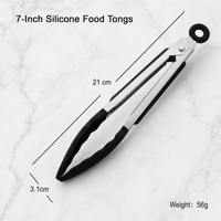 Heat Resistant Silicone Food Tongs for BBQ Grilling and Cooking
