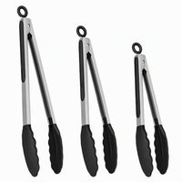 Heat Resistant Silicone Food Tongs for BBQ Grilling and Cooking