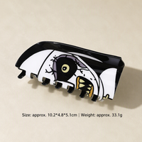 Halloween Spooky Face Acetate Hair Claw Clip for Women