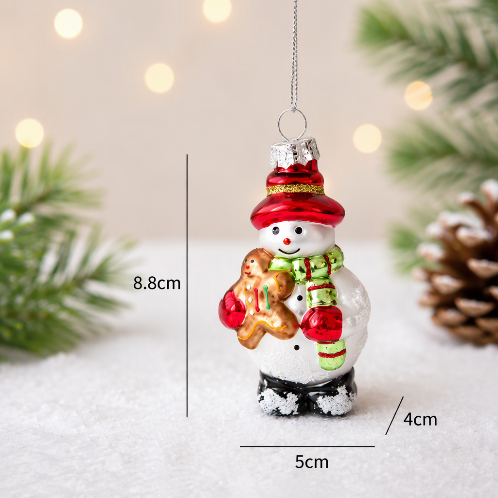 Santa Claus Glass Christmas Ornament for Holiday Tree Decoration