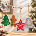 Christmas Felt Hanging Ornament Gingerbread Man Tree Bell Snowflake DIY Decoration