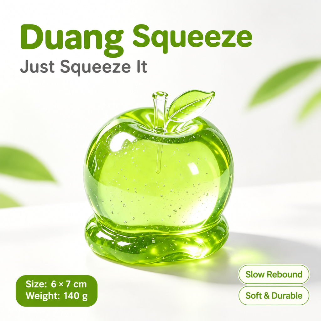 Cute Apple Shaped Slow Rebound Squishy Toy Soft Sensory Stress Relief Squeeze Toy