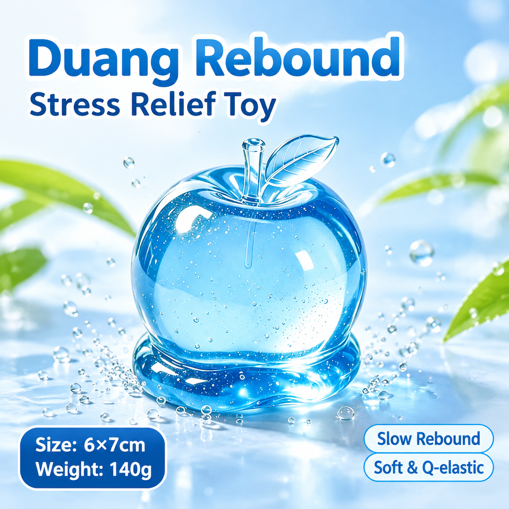 Cute Apple Shaped Slow Rebound Squishy Toy Soft Sensory Stress Relief Squeeze Toy