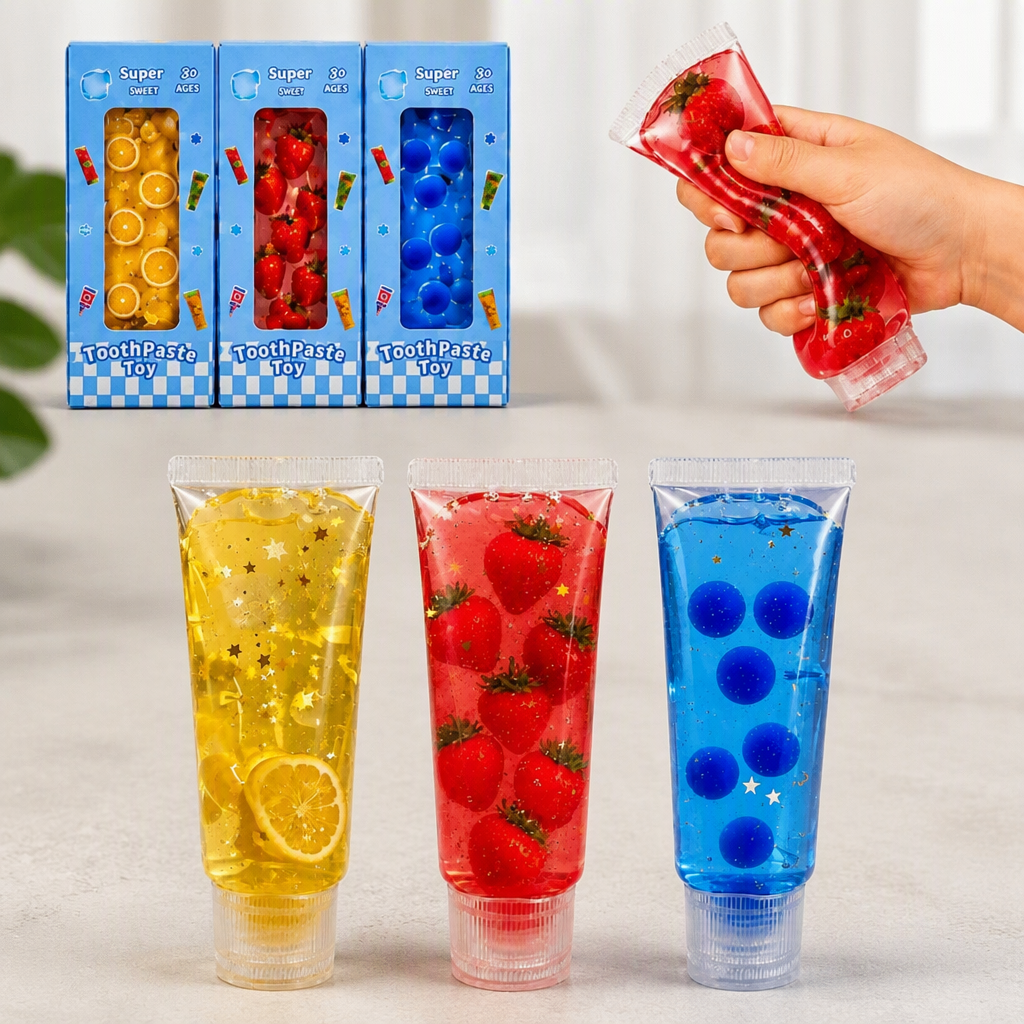 Fruit Toothpaste Tube Squishy Toy Slow Rising Soft Sensory Stress Relief Squeeze Toy