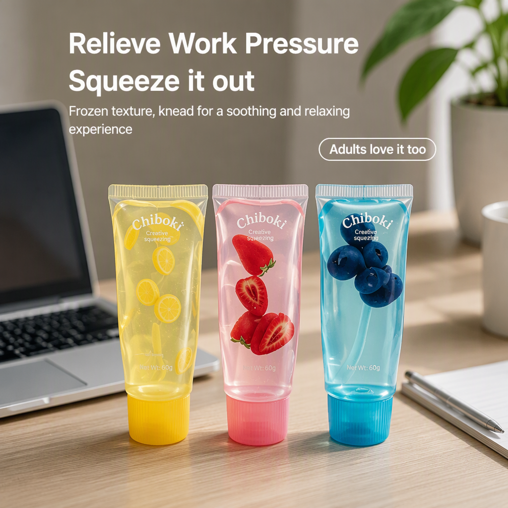 Fruit Toothpaste Tube Squishy Toy Slow Rising Soft Sensory Stress Relief Squeeze Toy