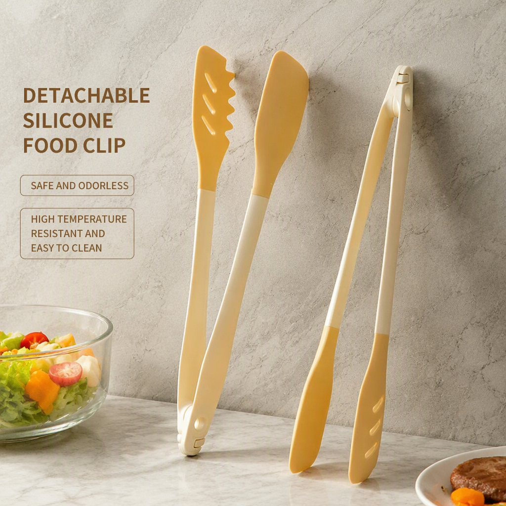 Silicone Kitchen Food Tongs Detachable Heat Resistant Cooking and Serving Tongs
