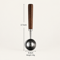 Walnut Wood Handle 304 Stainless Steel Measuring Spoon