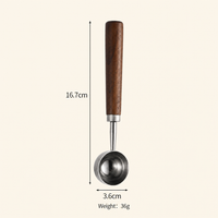 Walnut Wood Handle 304 Stainless Steel Measuring Spoon