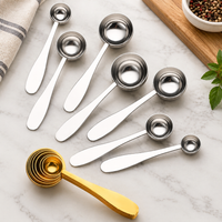 Gourd Handle Coffee Measuring Spoon, Stainless Steel Coffee Scoop
