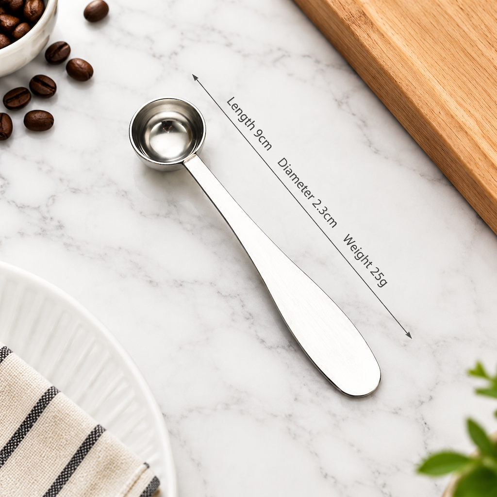 Gourd Handle Coffee Measuring Spoon, Stainless Steel Coffee Scoop