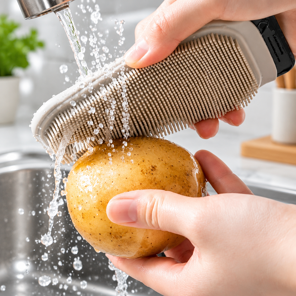 Flexible Fruit and Vegetable Cleaning Brush