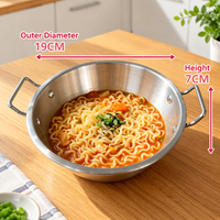 Large Stainless Steel Noodle Bowl with Handles