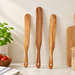 Acacia Wood Long Handle Cooking Spatula Natural Wooden Stirring Paddle
