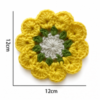 Handmade Crochet Flower Coaster Sunflower Cup Mat