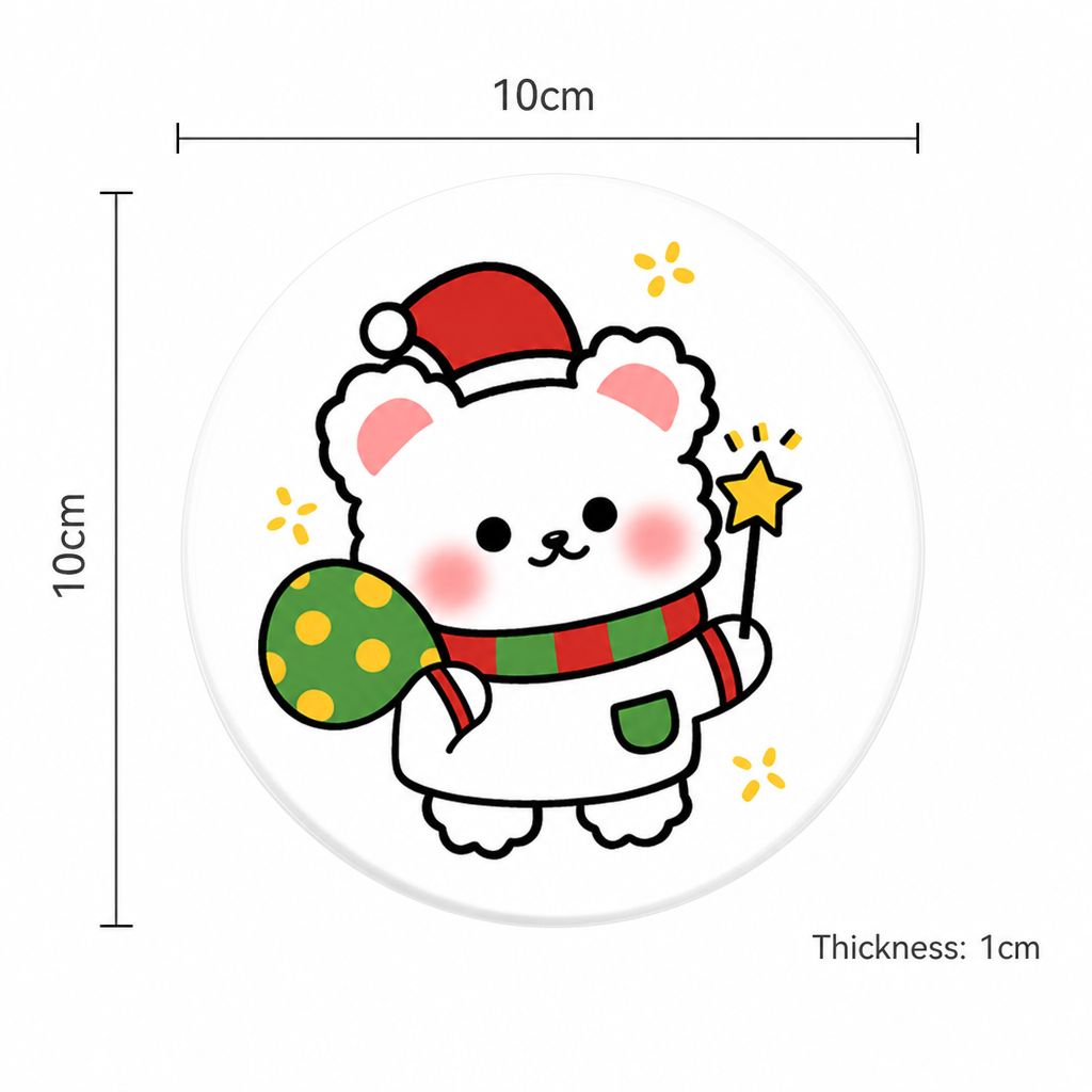 Christmas Santa Claus Diatomite Coaster, Cute Holiday Drink Mat