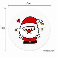 Christmas Santa Claus Diatomite Coaster, Cute Holiday Drink Mat
