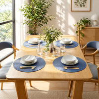 Round Woven PP Placemat Heat Resistant Dining Table Mat