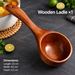 Natural Wooden Soup Ladle Long Handle Kitchen Serving Spoon