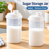Food Grade Plastic Sugar Storage Jar with Airtight Lid