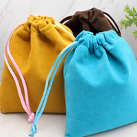 Soft Velvet Drawstring Gift Pouch Jewelry Storage Bag