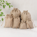 Natural Burlap Drawstring Bag Rustic Jute Gift Pouch