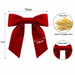 Elegant Velvet Christmas Bow Ornament for Tree and Gift Decor