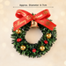 Mini Christmas Wreath Ornament with Bow and Bell