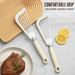 Stainless Steel Fish Spatula with Silicone Handle for Frying and Cooking