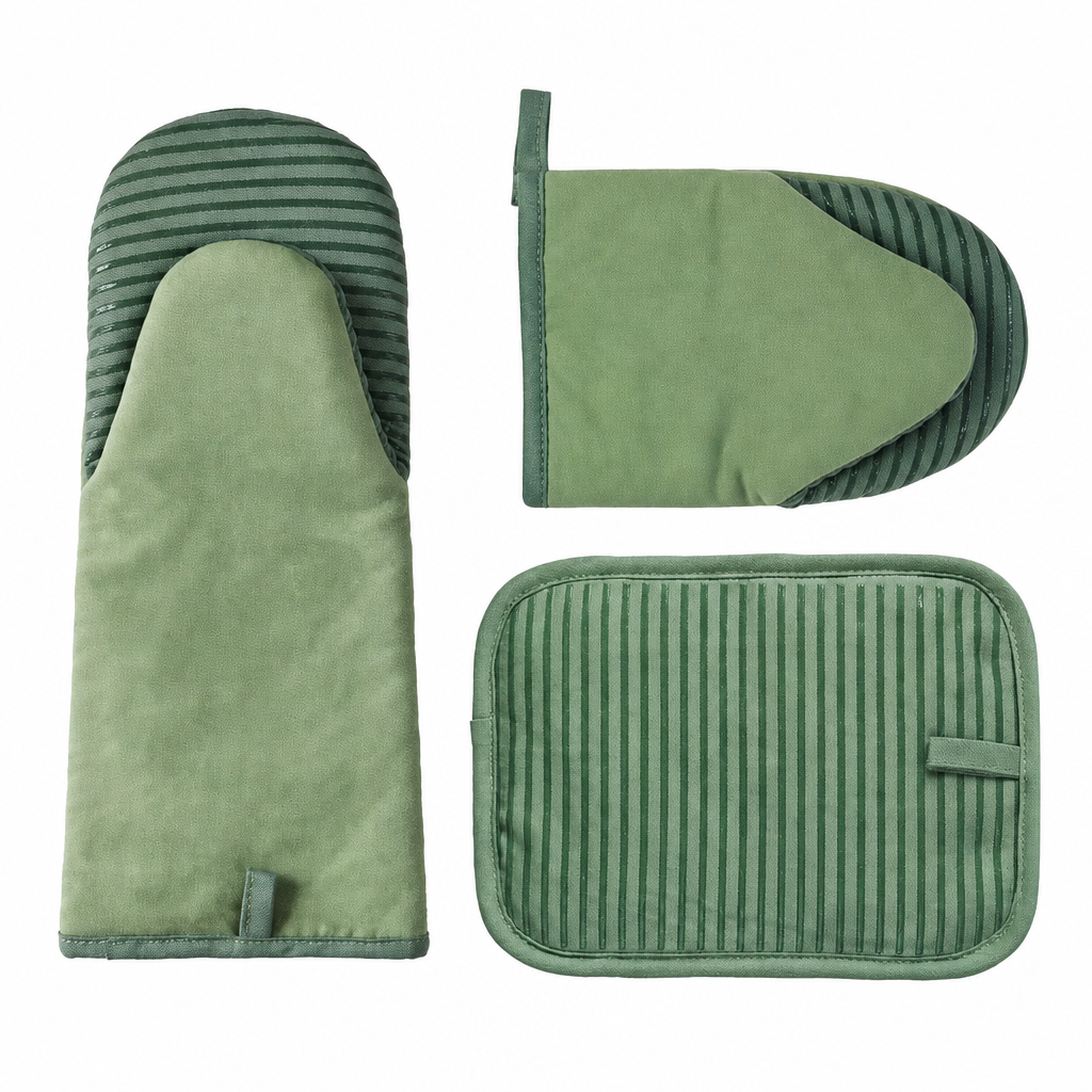 Thick Cotton Oven Mitts Heat Resistant Kitchen Gloves