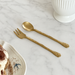 Vintage Gold Stainless Steel Dessert Fork Tree Pattern