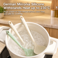 Cream White Silicone Cooking Spoon and Spatula Kitchen Tools
