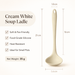 Cream White Silicone Cooking Spoon and Spatula Kitchen Tools