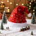 Christmas Santa Hat with Gold and Silver Foil Print