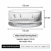 Clear Ribbed Glass Snack Bowl for Candy Nuts and Dessert Serving