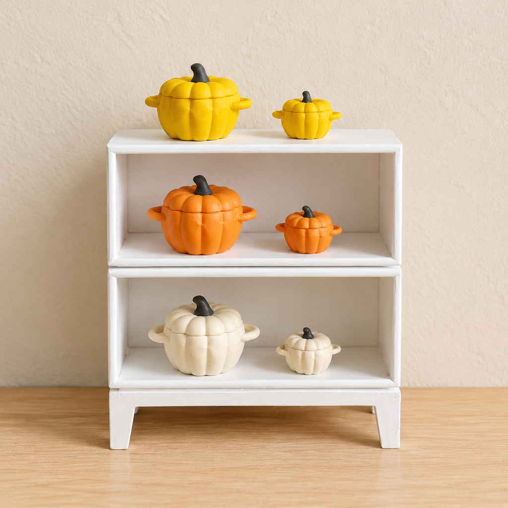 Miniature Alloy Pumpkin Ornament for Dollhouse and Fairy Garden Decor