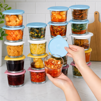 Clear Glass Food Storage Jar with Colorful Sealing Lid