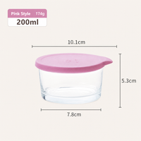 Clear Glass Food Storage Jar with Colorful Sealing Lid
