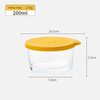 Clear Glass Food Storage Jar with Colorful Sealing Lid