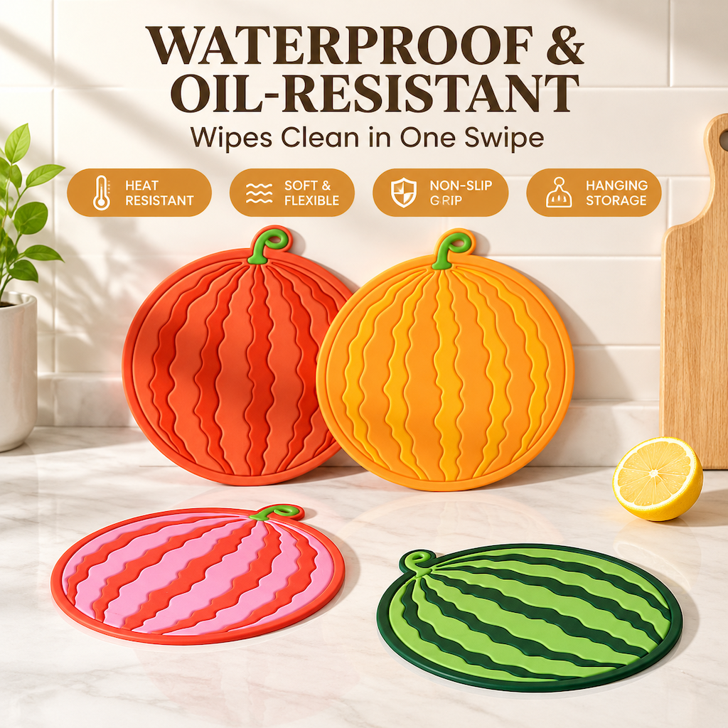 Watermelon Silicone Heat Resistant Trivet Mat