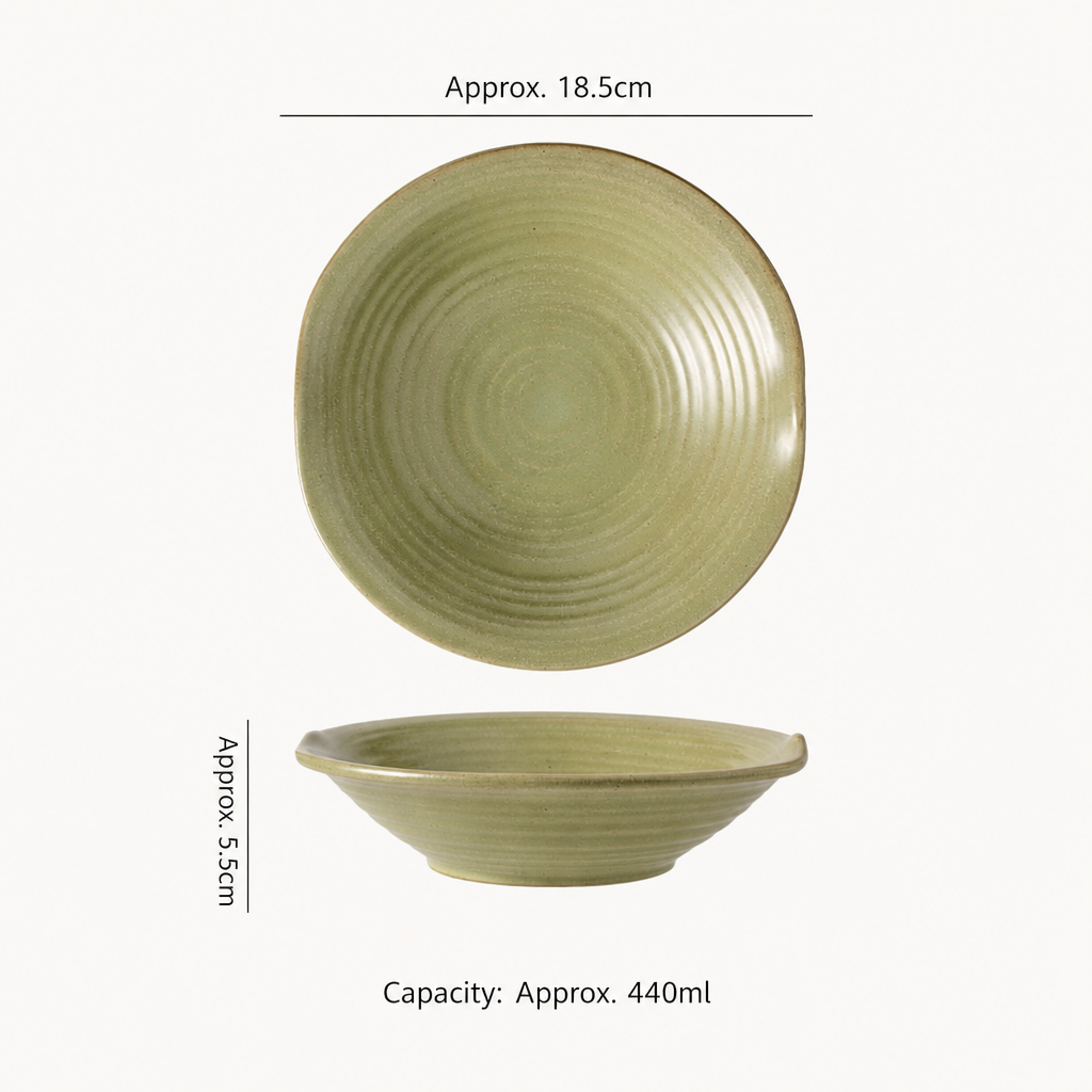 Ceramic Pasta Bowl, Modern Shallow Salad Serving Plate